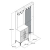 Armadio da ingresso con 4 ante e specchio Berlin BC Noce (5)