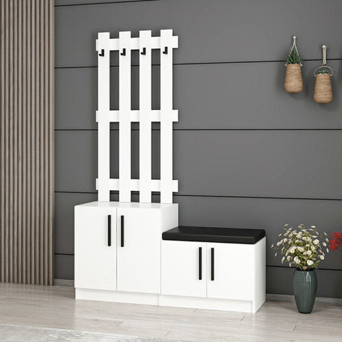 Armadio da ingresso con 4 ante Noah 7297 Bianco