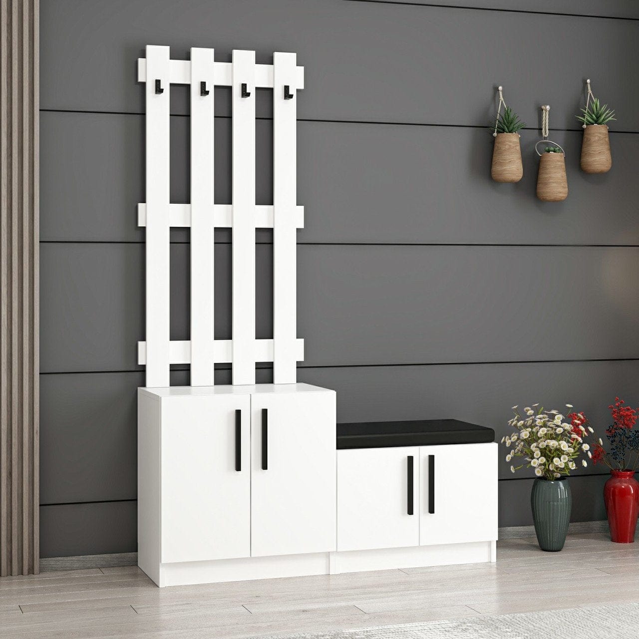 Armadio da ingresso con 4 ante Noah 7297 Bianco (2)
