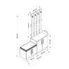 Armadio da ingresso con 4 ante Noah 7297 Bianco (7)