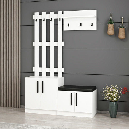 Armadio da ingresso con 4 ante Noah 7299 Bianco