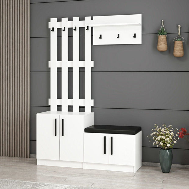 Armadio da ingresso con 4 ante Noah 7299 Bianco