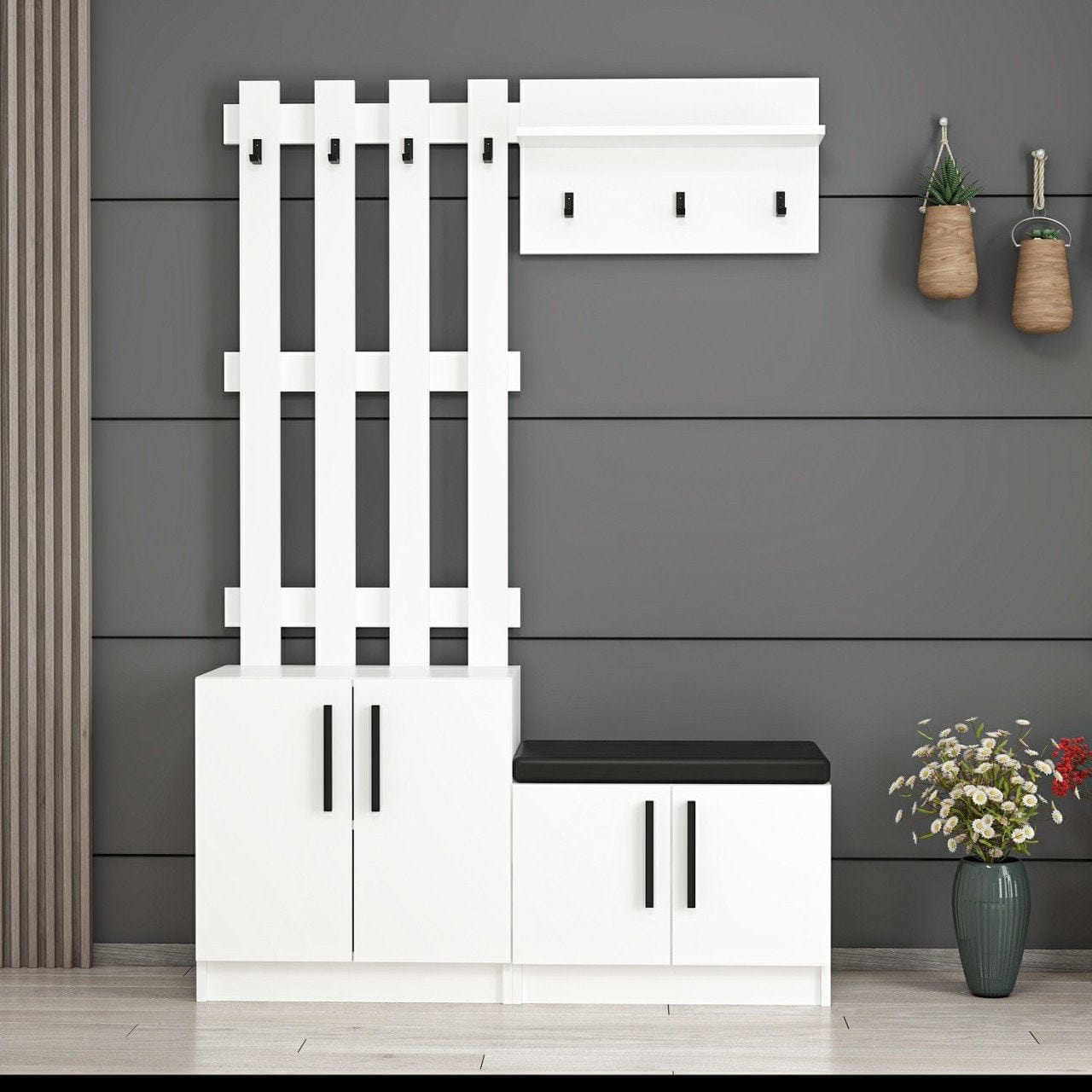 Armadio da ingresso con 4 ante Noah 7299 Bianco (1)
