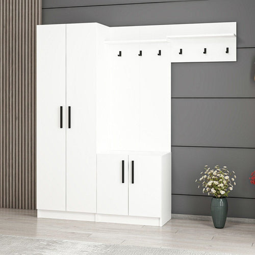 Armadio da ingresso con 4 ante Noah 7305 Bianco