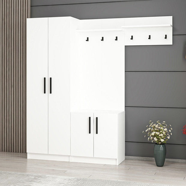 Armadio da ingresso con 4 ante Noah 7305 Bianco