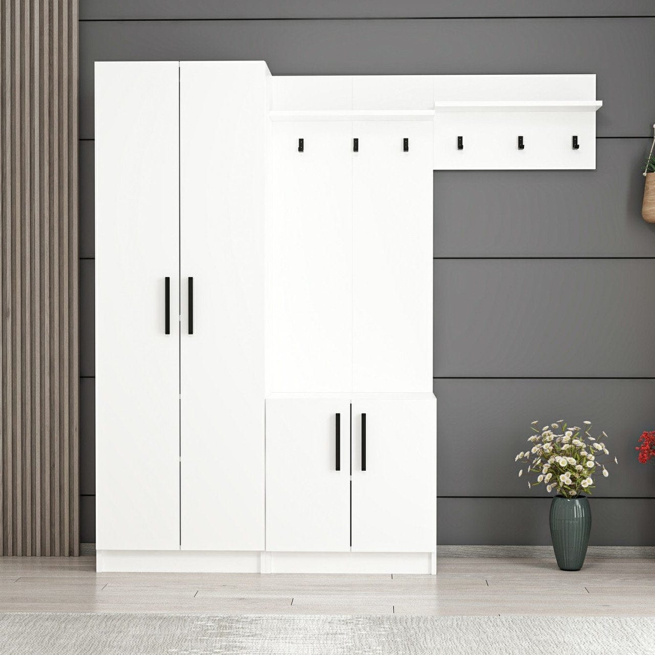 Armadio da ingresso con 4 ante Noah 7305 Bianco (1)