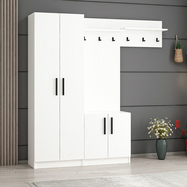 Armadio da ingresso con 4 ante Noah 7305 Bianco (2)