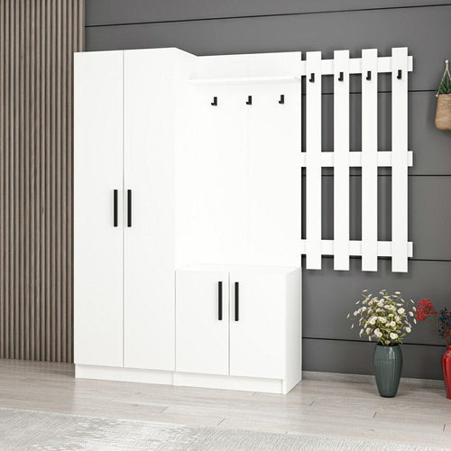 Armadio da ingresso con 4 ante Noah 7307 Bianco