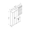 Armadio da ingresso con 4 ante Noah 7307 Bianco (7)