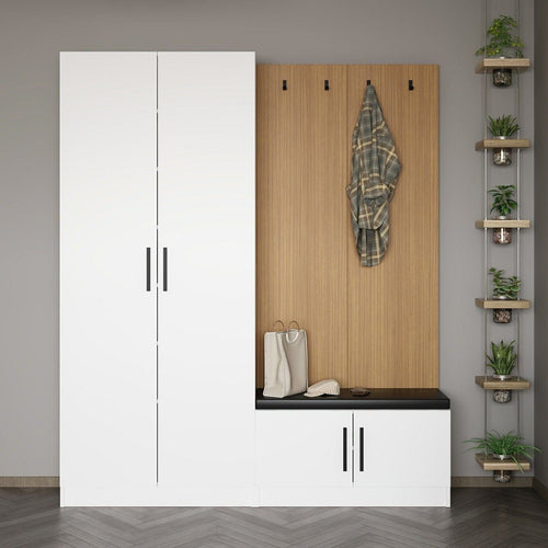Armadio da ingresso con 4 ante Noah 8289 Bianco