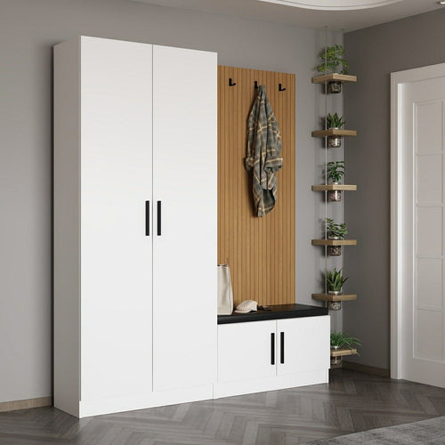 Armadio da ingresso con 4 ante Noah 8289 Bianco (1)