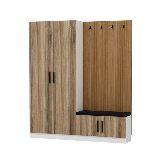 Armadio da ingresso con 4 ante Noah 8301 Noce (5)