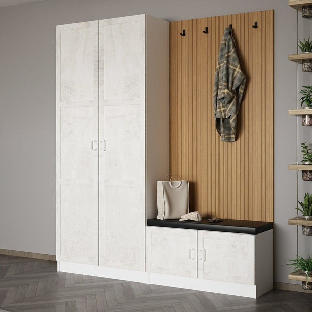 Armadio da ingresso con 4 ante Noah 8305 Bianco (2)