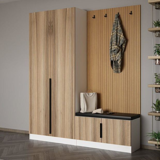 Armadio da ingresso con 4 ante Noah 8313 Noce (2)