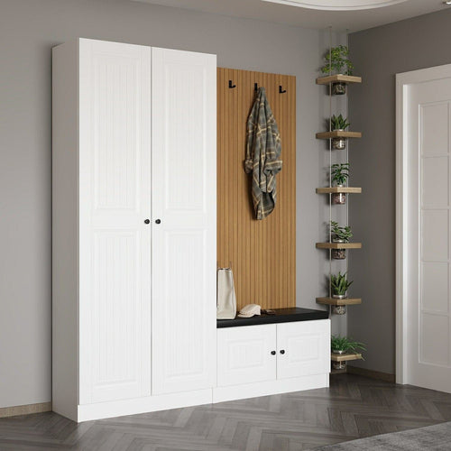 Armadio da ingresso con 4 ante Noah 8319 Bianco (1)