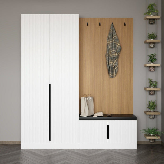 Armadio da ingresso con 4 ante Noah 8325 Bianco