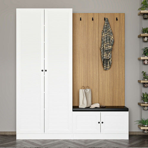 Armadio da ingresso con 4 ante Noah 8453 Bianco (1)