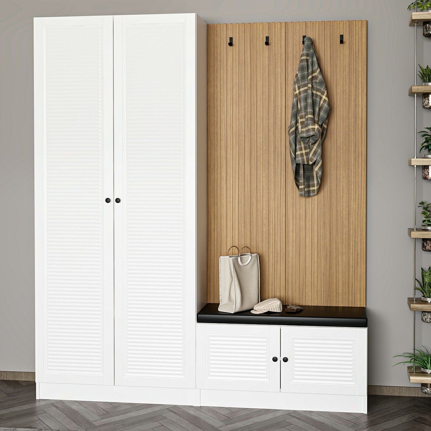 Armadio da ingresso con 4 ante Noah 8453 Bianco (2)