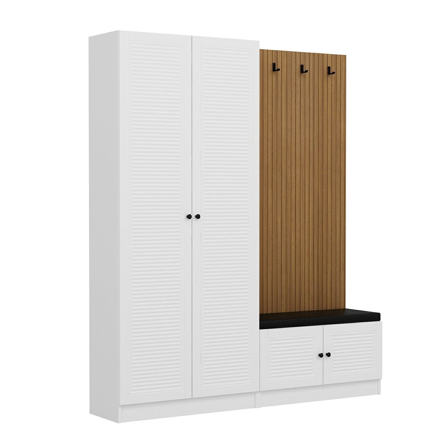 Armadio da ingresso con 4 ante Noah 8453 Bianco (3)