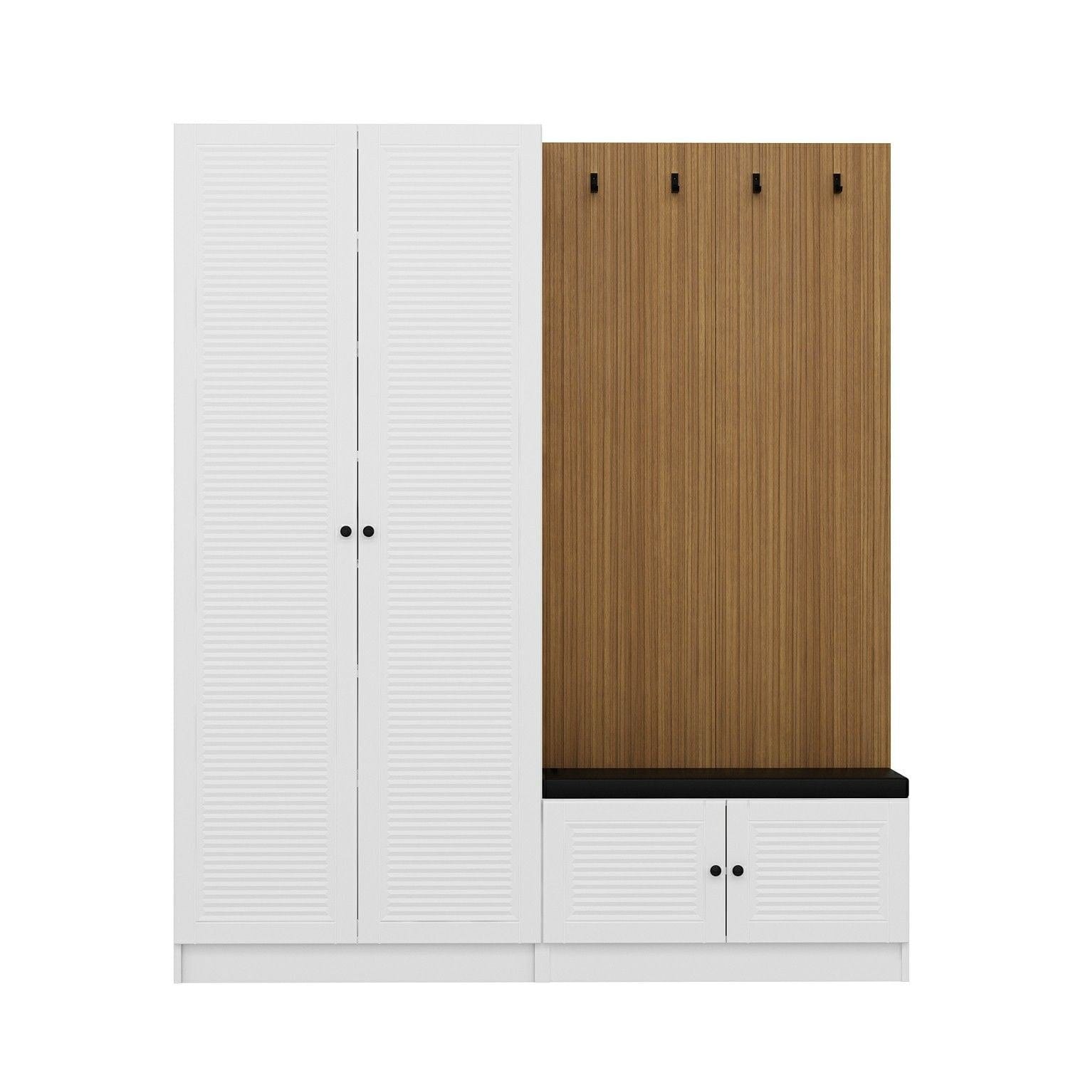 Armadio da ingresso con 4 ante Noah 8453 Bianco (4)