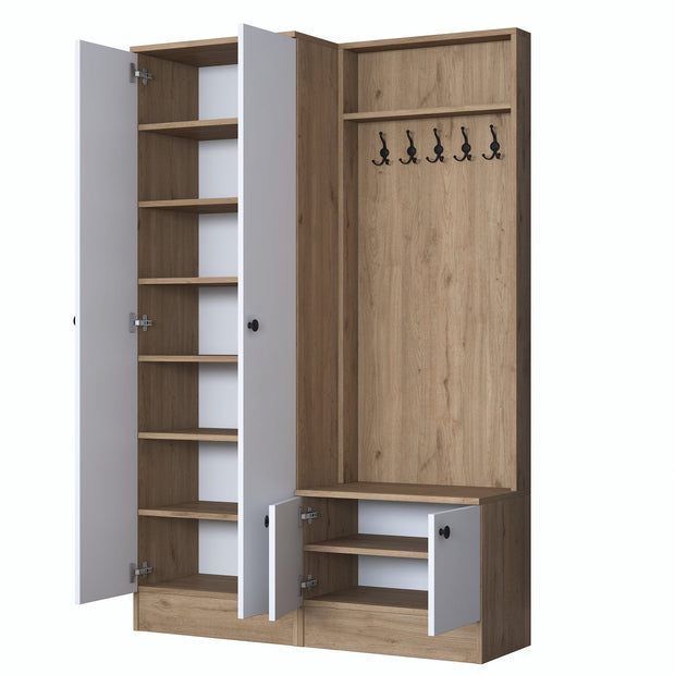 Armadio da ingresso con 4 ante P6 M11-2389 Noce (9)