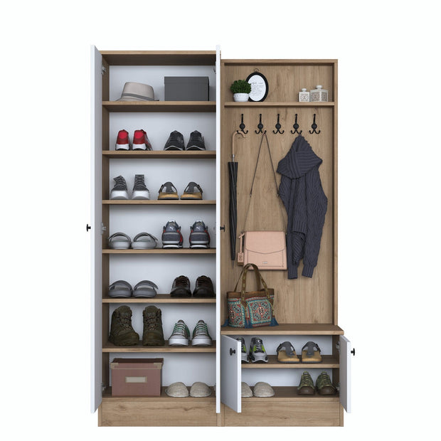 Armadio da ingresso con 4 ante P6 M11-2389 Noce (10)
