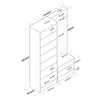 Armadio da ingresso con 4 ante P6 M11-2389 Noce (12)