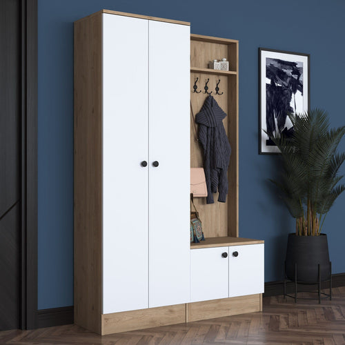 Armadio da ingresso con 4 ante P6 M5-2423 Bianco (1)