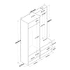 Armadio da ingresso con 4 ante P6 M5-2423 Bianco (8)