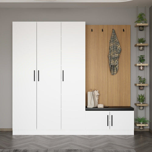 Armadio da ingresso con 5 ante Noah 8290 Bianco