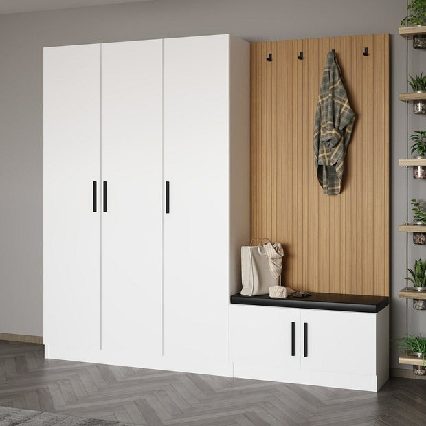Armadio da ingresso con 5 ante Noah 8290 Bianco (2)