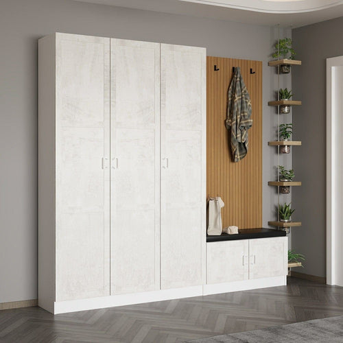 Armadio da ingresso con 5 ante Noah 8306 Bianco (1)