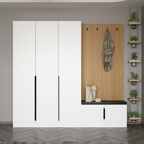 Armadio da ingresso con 5 ante Noah 8326 Bianco
