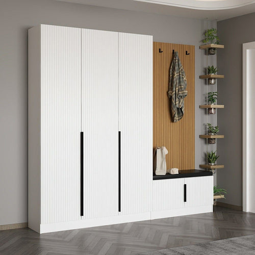Armadio da ingresso con 5 ante Noah 8326 Bianco (1)