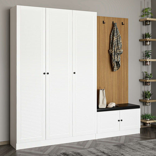 Armadio da ingresso con 5 ante Noah 8454 Bianco