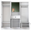 Armadio da ingresso con 6 ante e 1 cassetto M3 1559 Bianco (9)