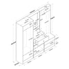Armadio da ingresso con 6 ante e 1 cassetto M3 1559 Bianco (10)