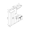 Armadio da ingresso con 6 ante e 1 cassetto Noah 7309 Bianco (7)