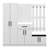 Asir Armadio da ingresso con 6 ante e 1 cassetto Noah 7310 Bianco