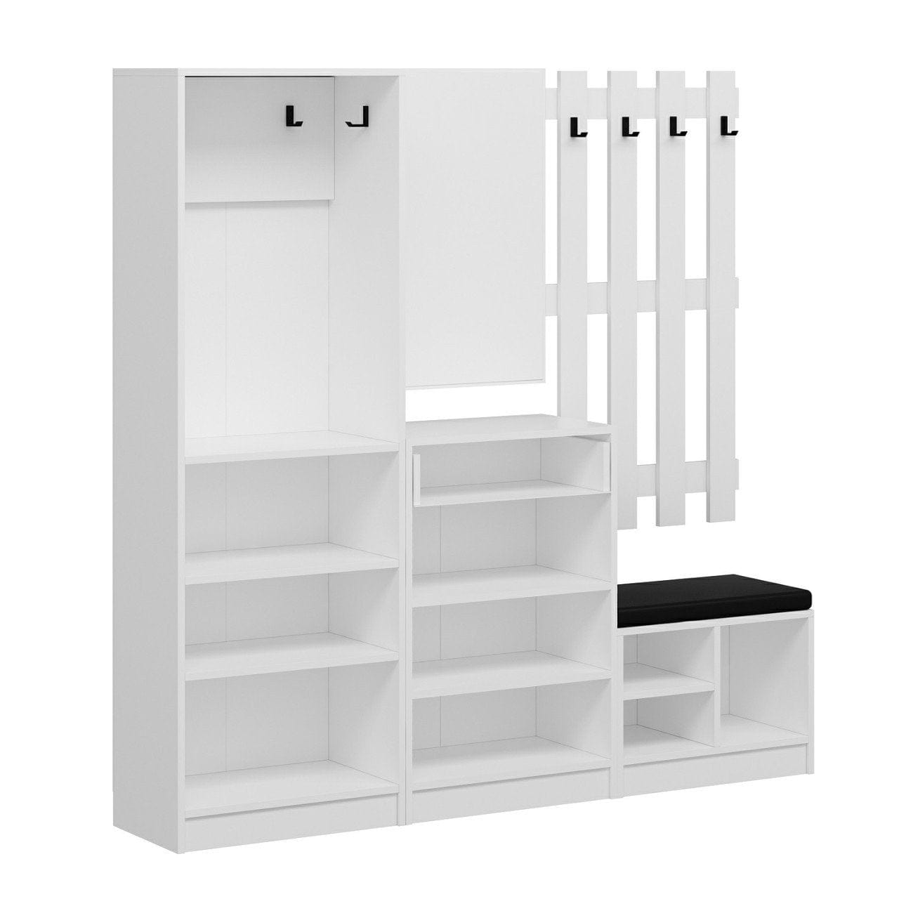 Asir Armadio da ingresso con 6 ante e 1 cassetto Noah 7310 Bianco