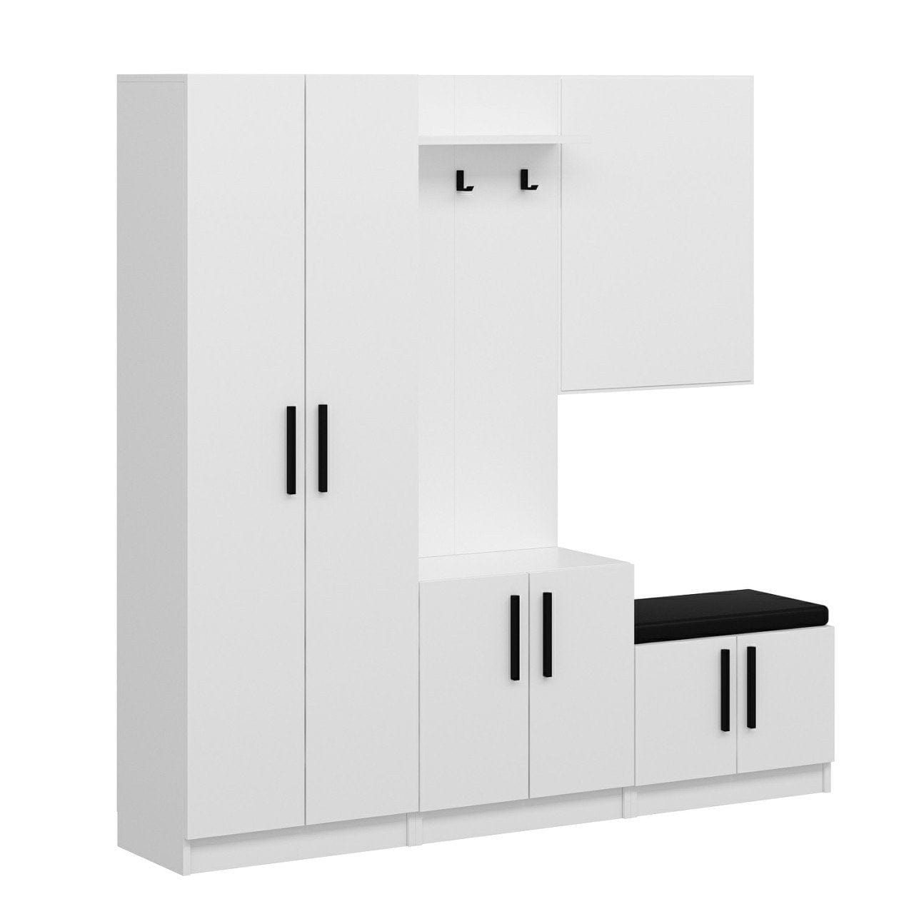 Asir Armadio da ingresso con 6 ante e specchio Noah 7304 Bianco