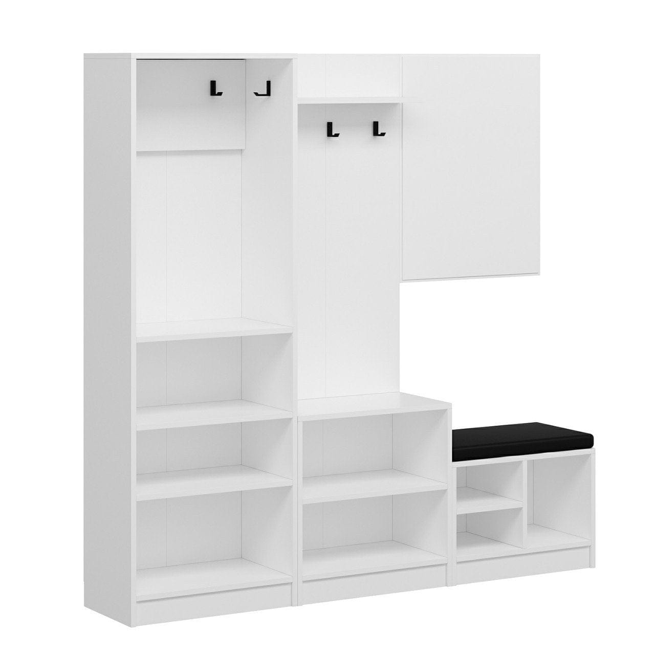 Asir Armadio da ingresso con 6 ante e specchio Noah 7304 Bianco