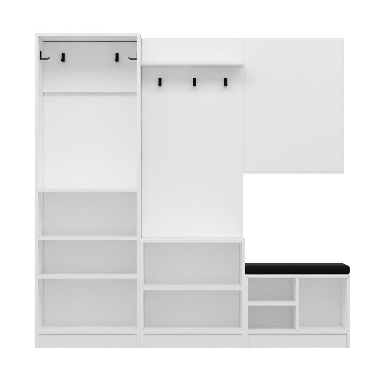 Asir Armadio da ingresso con 6 ante e specchio Noah 7304 Bianco