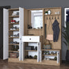 Asir Armadio da ingresso con 6 ante e specchio P6 M2-2257G Noce