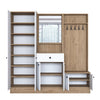 Asir Armadio da ingresso con 6 ante e specchio P6 M2-2257G Noce