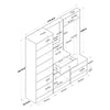 Asir Armadio da ingresso con 6 ante e specchio P6 M2-2257G Noce