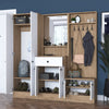 Armadio da ingresso con 6 ante e specchio P6 M3-2490 Bianco (5)