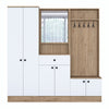 Armadio da ingresso con 6 ante e specchio P6 M3-2490 Bianco (6)
