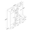 Armadio da ingresso con 6 ante e specchio P6 M3-2490 Bianco (10)