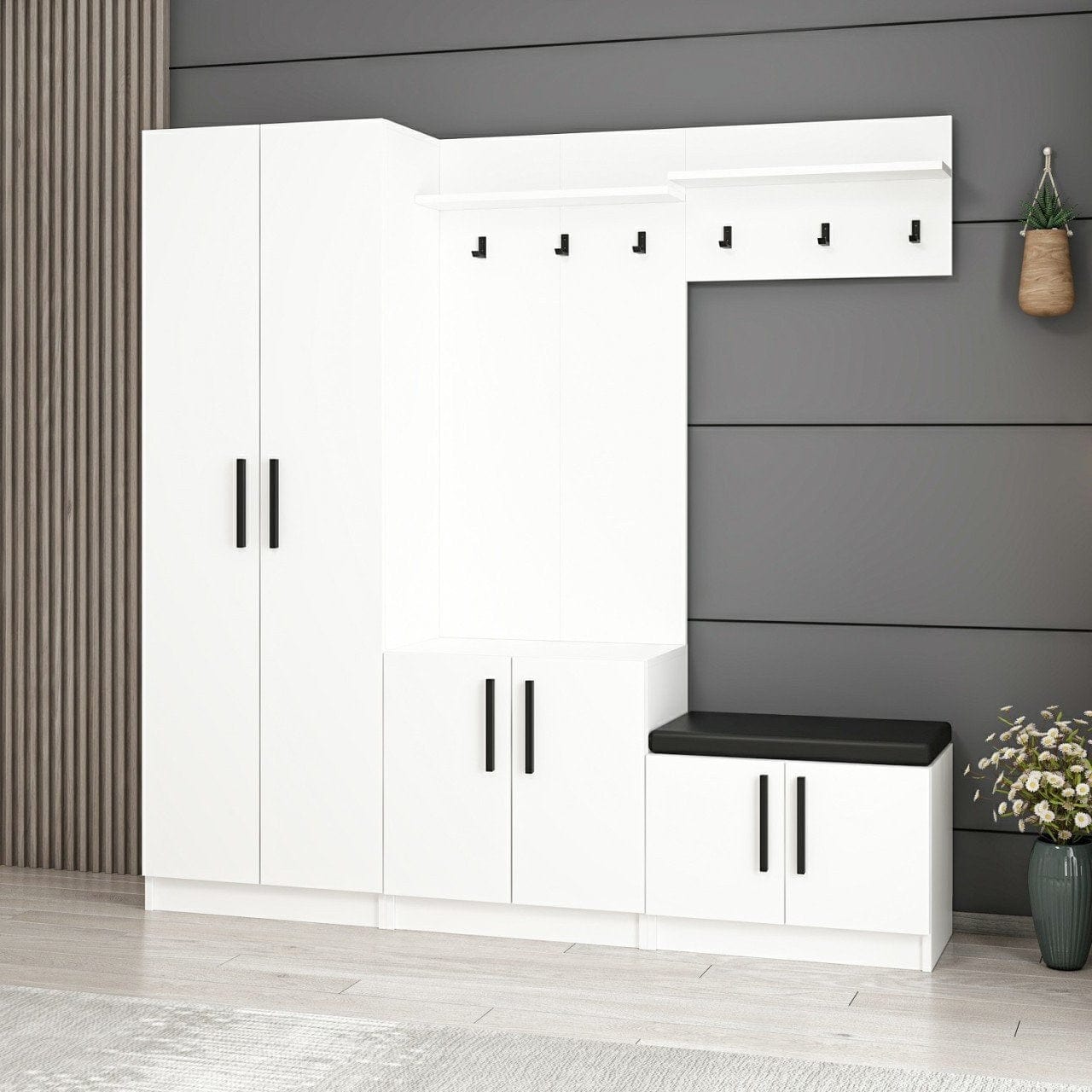 Asir Armadio da ingresso con 6 ante Noah 7306 Bianco